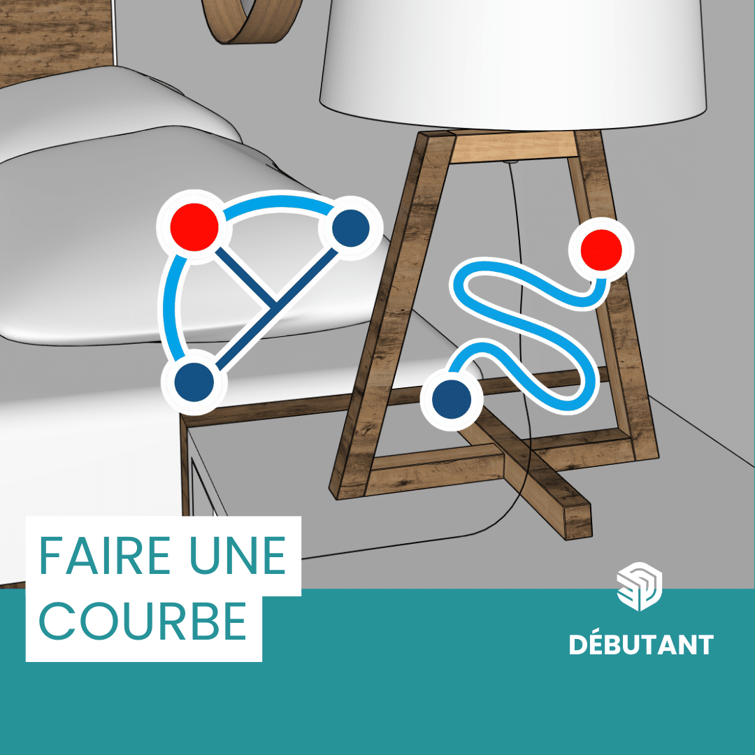 Tutoriel SketchUp débutant : faire une courbe