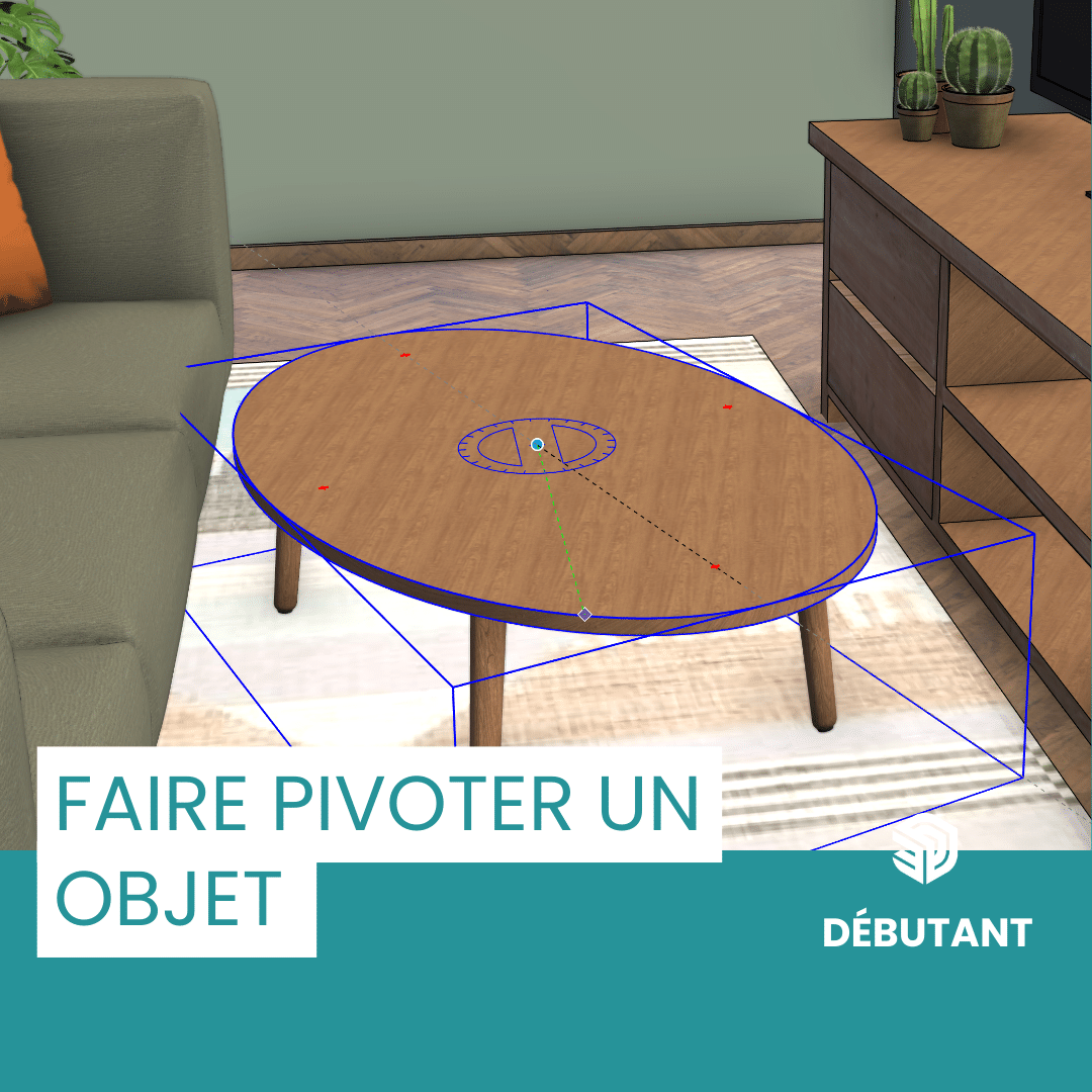Tutoriel SketchUp débutant : faire pivoter un objet