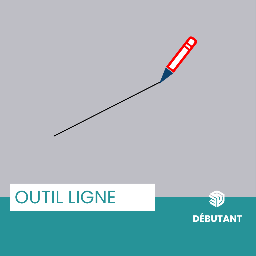 Tutoriel SketchUp débutant : outil ligne