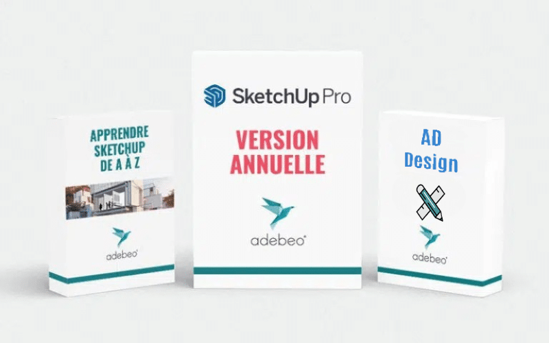 Pack Totally Adebeo avec SketchUp Pro, AD Design et l'e-learning Apprendre SketchUp de A à Z